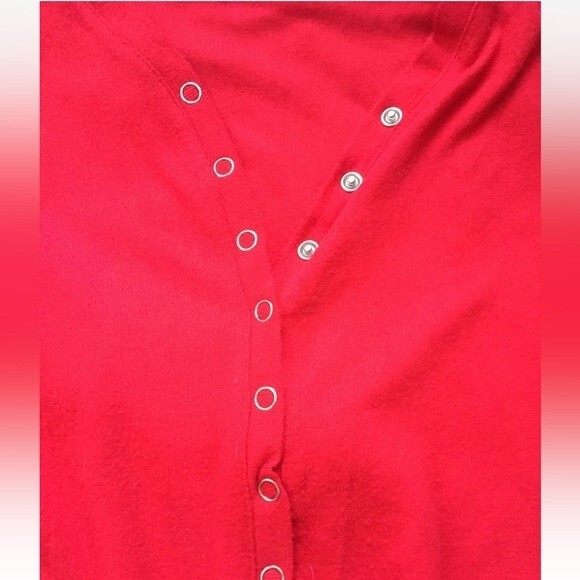 Doublju Women Red Casual Size Large Long Sleeve Sweater Dress Stretchy - Picture 6 of 12